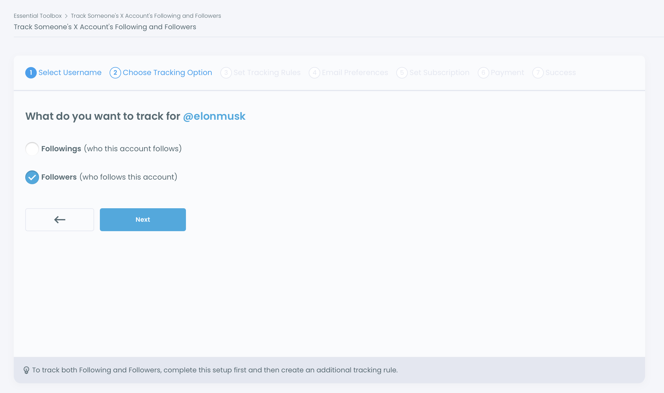 Tracking result example